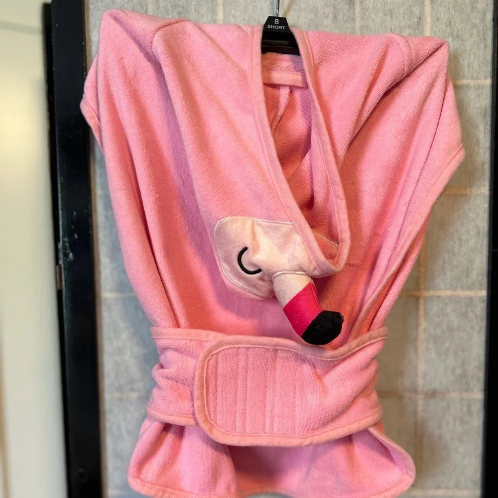 Pink Flamingo Hooded Towel